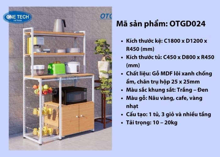 Kệ 1 tủ kèm 3 giỏ đựng