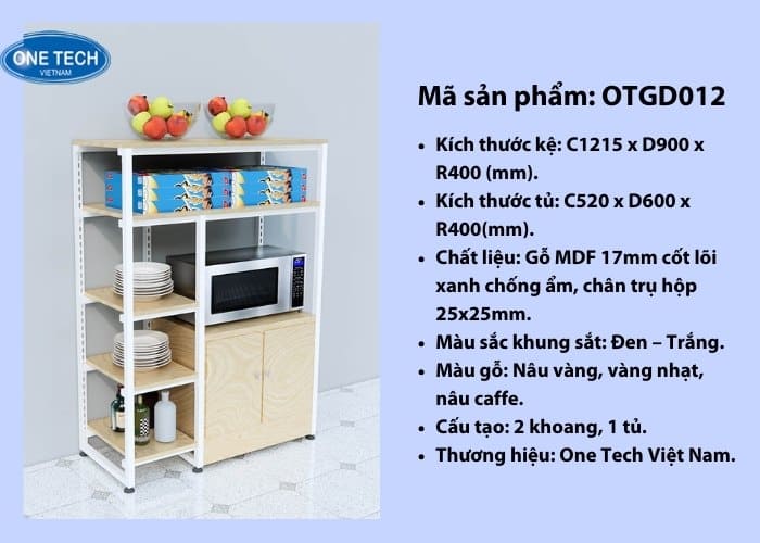 Kệ 2 khoang kèm 2 tủ đựng