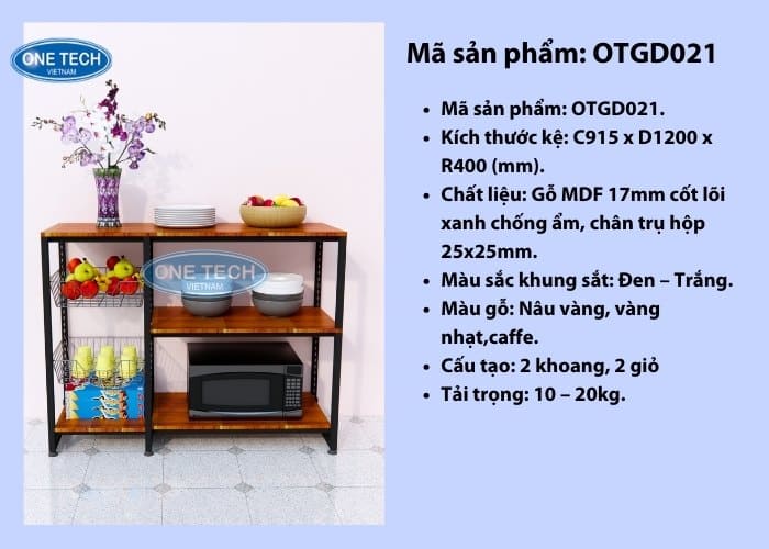 Kệ 2 khoang kèm 2 giỏ đựng