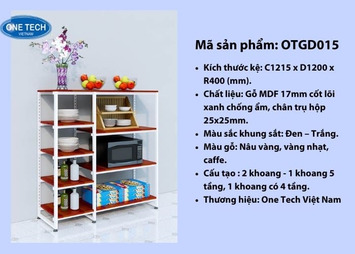 Kệ thiết kế 2 khoang thiết kế tiện ích 