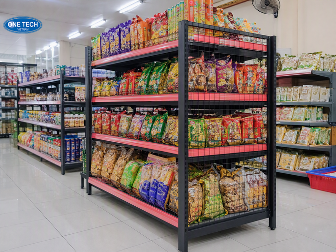 Kinh nghiệm chọn mua kệ trưng bày bim bim phù hợp tại Thái Nguyên